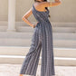 Printed Single Shoulder Sleeveless Jumpsuit