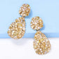 Teardrop Shape Zinc Alloy Dangle Earrings