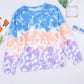 Women's Full Size Tie-Dye Drop Shoulder Round Neck Sweatshirt