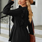 Ruffled Round Neck Balloon Sleeve Blouse