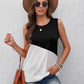 Contrast Round Neck Tank Top 🦋