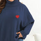 Plus Size Turtle Neck Long Sleeve Sweater
