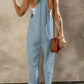 Pocketed Spaghetti Strap Wide Leg Jumpsuit