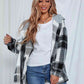 Plaid Hooded Jacket with Pockets