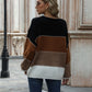 Color Block Round Neck Sweater