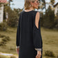Full Size V-Neck Cutout Sleeve Mini Dress