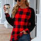 Women's Jasira Plaid Round Neck Long Sleeve T-Shirt