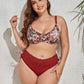 Sammi Plus Size Printed V-Neck Drawstring Bikini Set