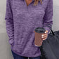 Women's Full Size Heathered Quarter-Zip Sweatshirt
