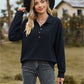 Full Size Collared Neck Long Sleeve Blouse