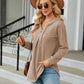 Full Size Long Sleeve Hooded Blouse