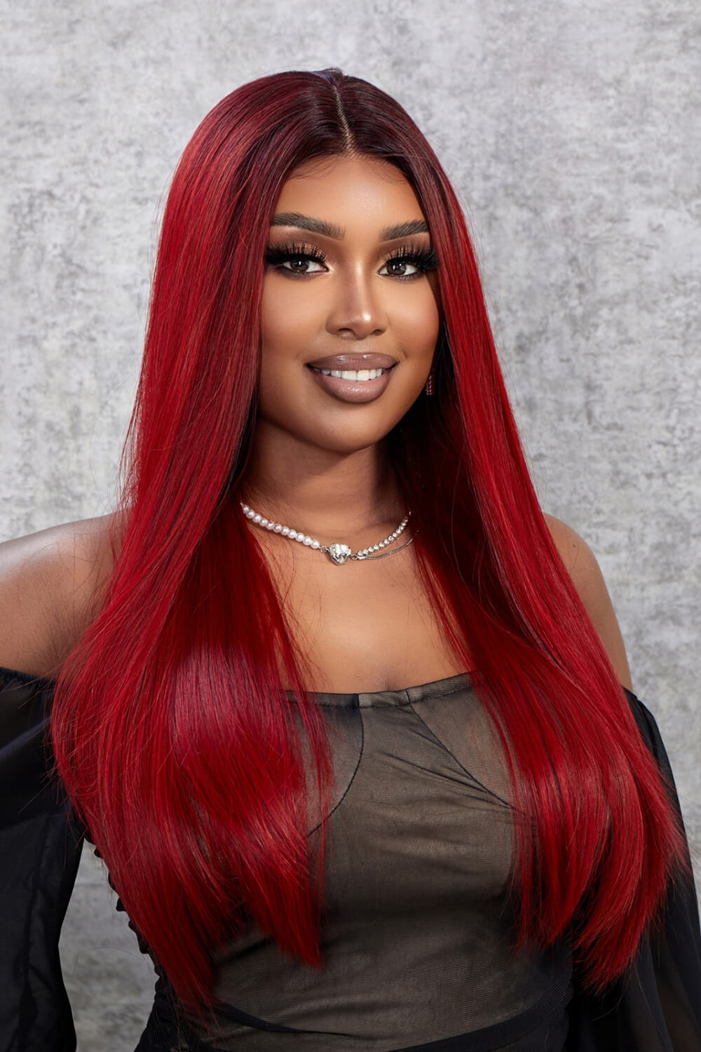 13*2" Women's Lace Front Wigs Synthetic Straight 26" 150% Density