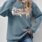 Christmas THEMED Letter Graphic Round Neck Sweatshirt