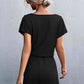 SavannahJayJumpers Lace Trim V-Neck Romper