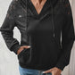 Lace Trim Dropped Shoulder Hoodie