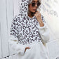 Leopard Half-Zip Dropped Shoulder Hoodie