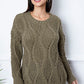 Round Neck Dropped Shoulder Sweater