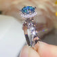 925 Sterling Silver 1 Carat Moissanite Cluster Ring