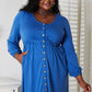 Double Take Full Size Scoop Neck Empire Waist Long Sleeve Magic Dress