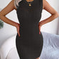 Abigail Cable-Knit Round Neck Sleeveless Sweater Dress