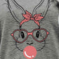 Seasonal Easter Bunny Graphic Round Neck T-Shirt