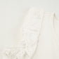 Deep V Lace Butterfly Sleeve Top