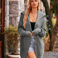 Collared Neck Button-Up Cardigan with Pockets