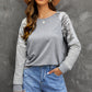Women's Full Size Mixed Print Raglan Top