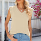 V-Neck Cap Sleeve Tank