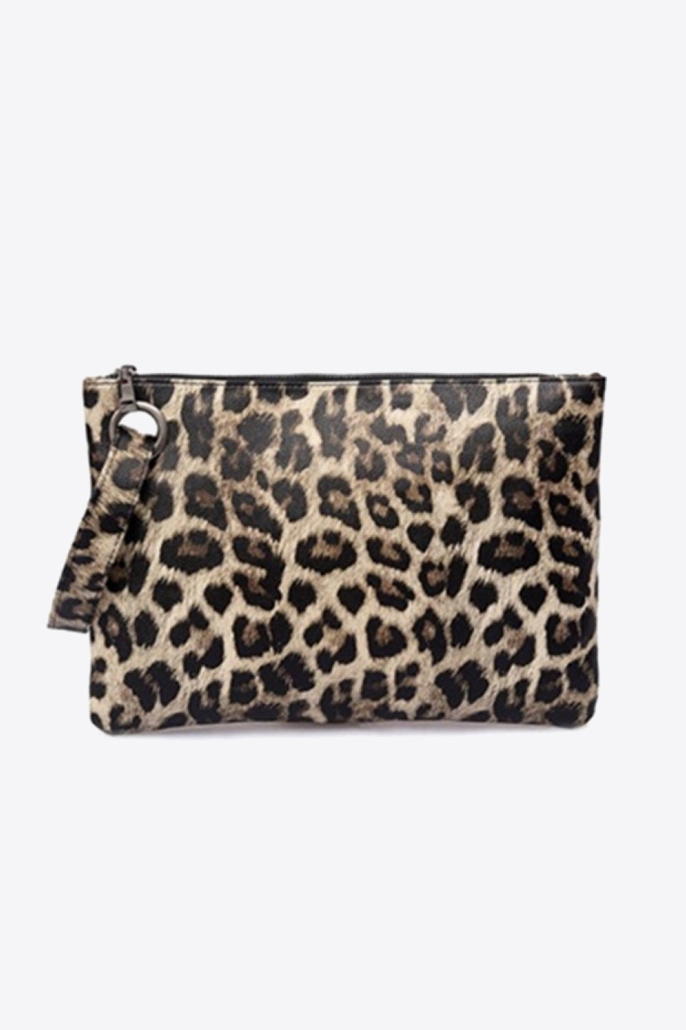 One Size Shana Leopard PU Leather Clutch