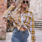 Plaid Dropped Shoulder Longline Shirt
