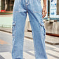 Full Size Loose Fit Long Pants with Pockets