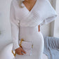 Delilah Rib-Knit Dolman Sleeve Sweater Dress