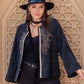 Plus Size Embroidered Open Front Jacket