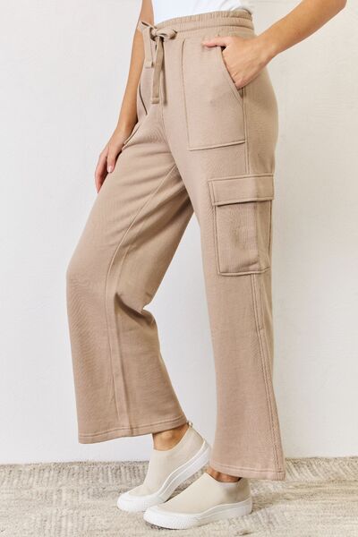 RISEN High Waist Cargo Wide Leg Pants *