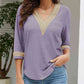 V-Neck Eyelet Blouse