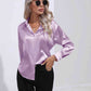 Collared Neck Buttoned Long Sleeve Shirt