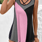 Women's Full Size Color Block Tank Top