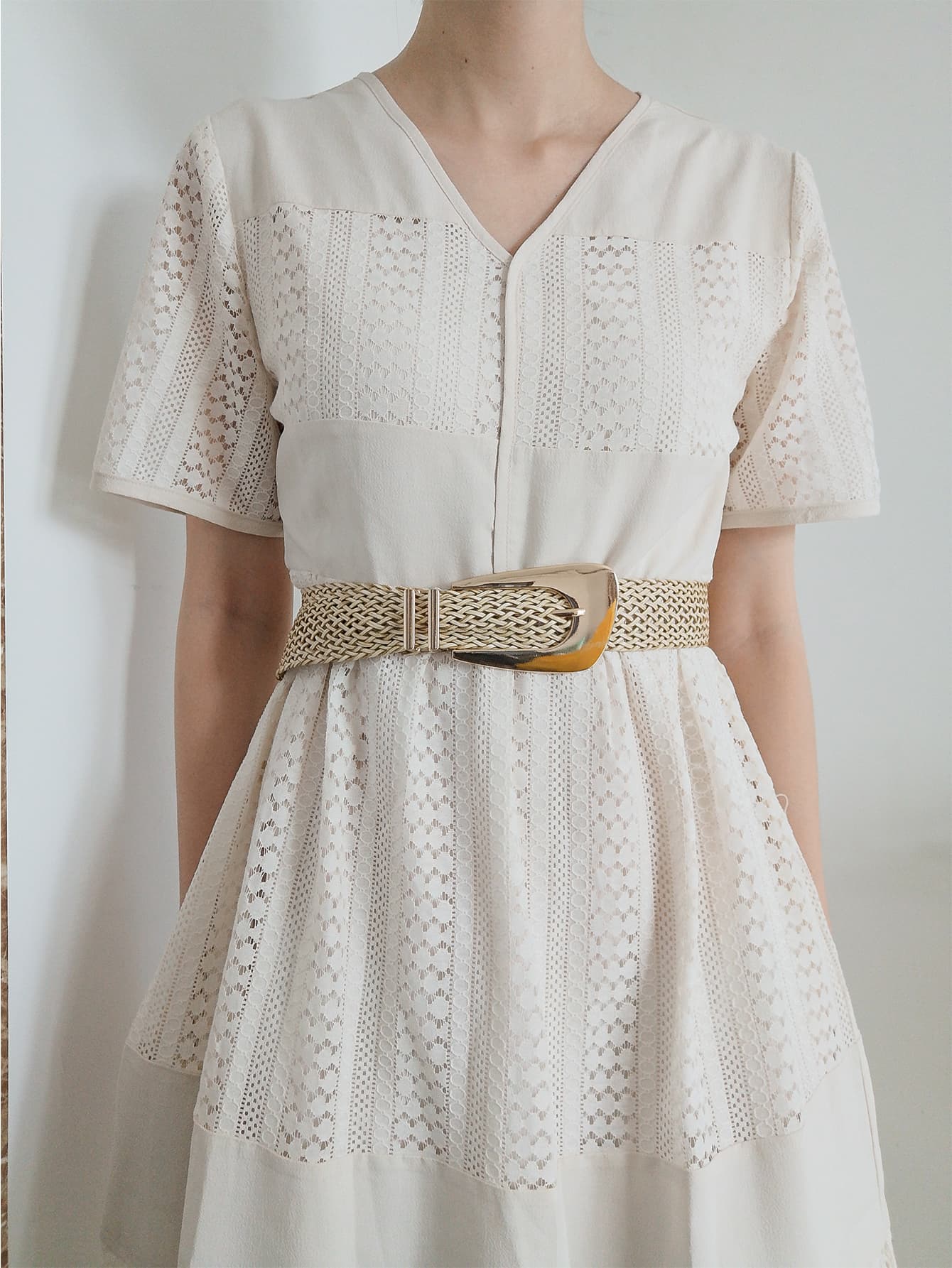 Jessica Anne Beauty Irregular Buckle Braid Belt