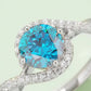 1 Carat Moissanite Contrast 925 Sterling Silver Ring 💜