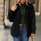 Full Size Fuzzy Pocketed Zip Up Jacket