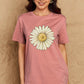 Malibu Dreams Simply Love Full Size FLOWER Graphic Cotton Tee