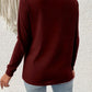 Decorative Button Turtleneck Long Sleeve T-Shirt