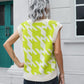 Zoe&Hannah Houndstooth V-Neck Sweater Vest