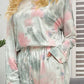 Tie-Dye Round Neck Top and Drawstring Pants Lounge Set