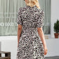 Floral Mock Neck Mini Dress