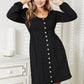 Double Take Full Size Scoop Neck Empire Waist Long Sleeve Magic Dress