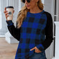 Women's Jasira Plaid Round Neck Long Sleeve T-Shirt