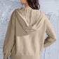 Cable Knit Long Sleeve Hooded Sweater
