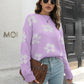 Floral Dropped Shoulder Sweater